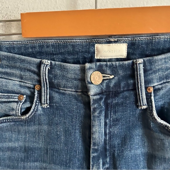 Mother Sz 25 The Looker Ankle Fray Skinny Blue Denim In Groovin Jeans - Picture 6 of 13